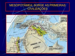 MESOPOTÂMEA: SURGE AS PRIMEIRAS CIVILIZAÇÕES 