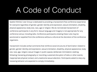 A Code of Conduct
 