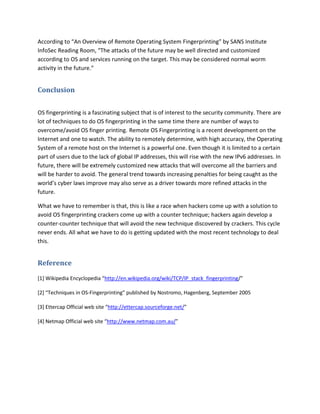 OS Fingerprinting | PDF