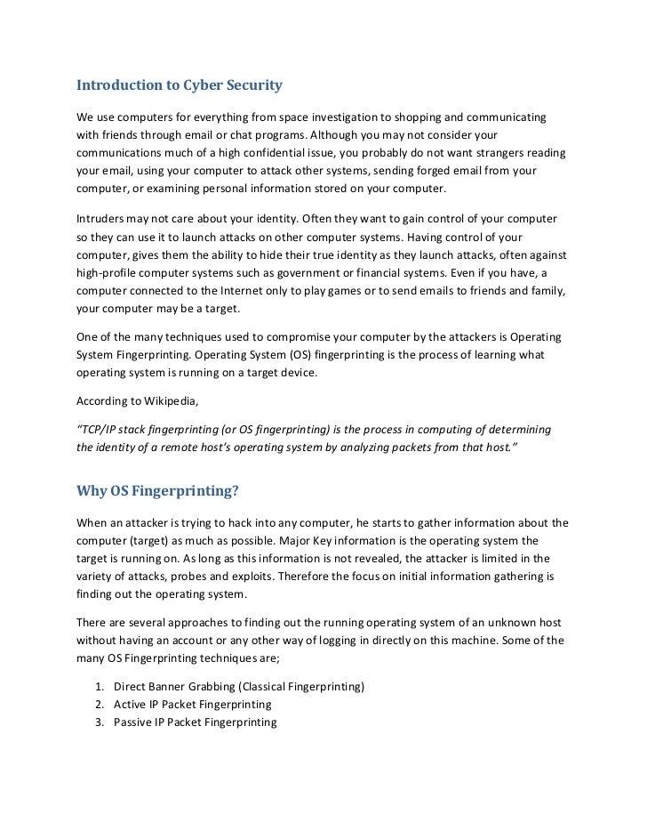 Os Fingerprinting