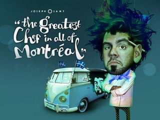 EXAMPLE  JOSEPH OSANT INTRODUCTION Introducing Joseph Osant, explaining how the traditional topic of food is handled by MYLO.  Explain how the creative task is open ended, and set in a context (via the many Quebec festivals) that allows learners to place their work in a festival they are interested in.  