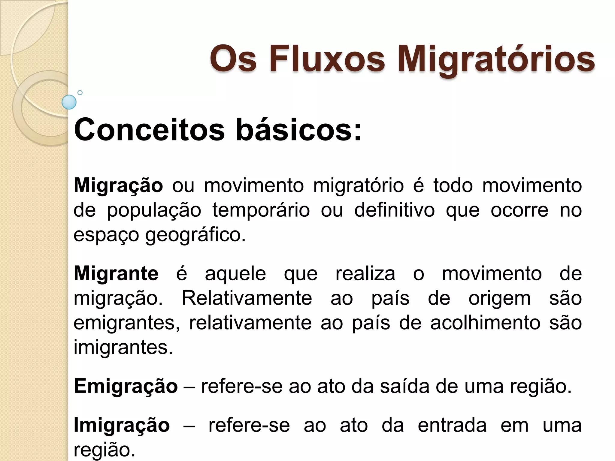 Os fluxos migratórios | PPTX | Geography | Science