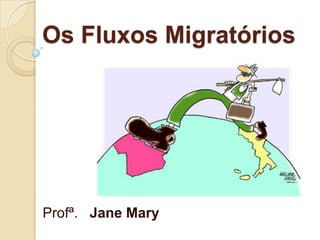 Os Fluxos Migratórios
Profª. Jane Mary
 