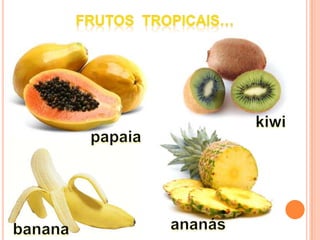 Frutos  tropicais…kiwipapaiaananásbanana