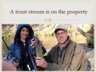 A trout stream is on the property
              
 