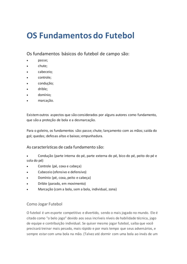 Os fundamentos do futebol PDF