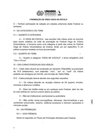 Edital do Osga na escola 2017