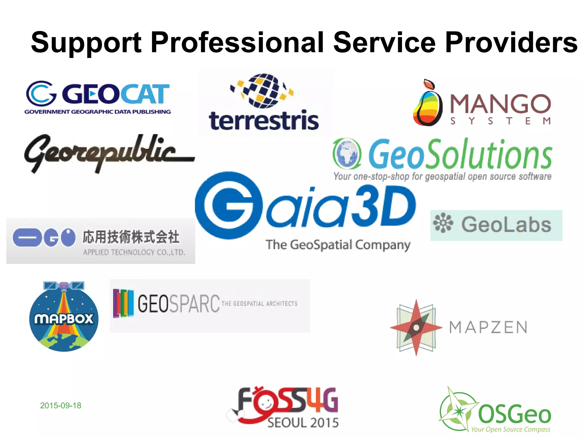 2015-09-18
Support Professional Service Providers
 