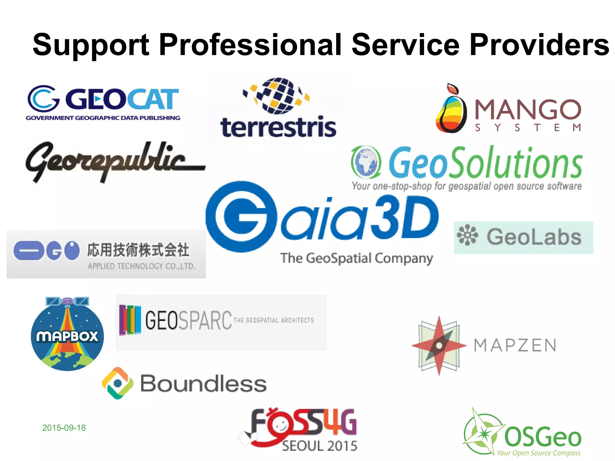2015-09-18
Support Professional Service Providers
 