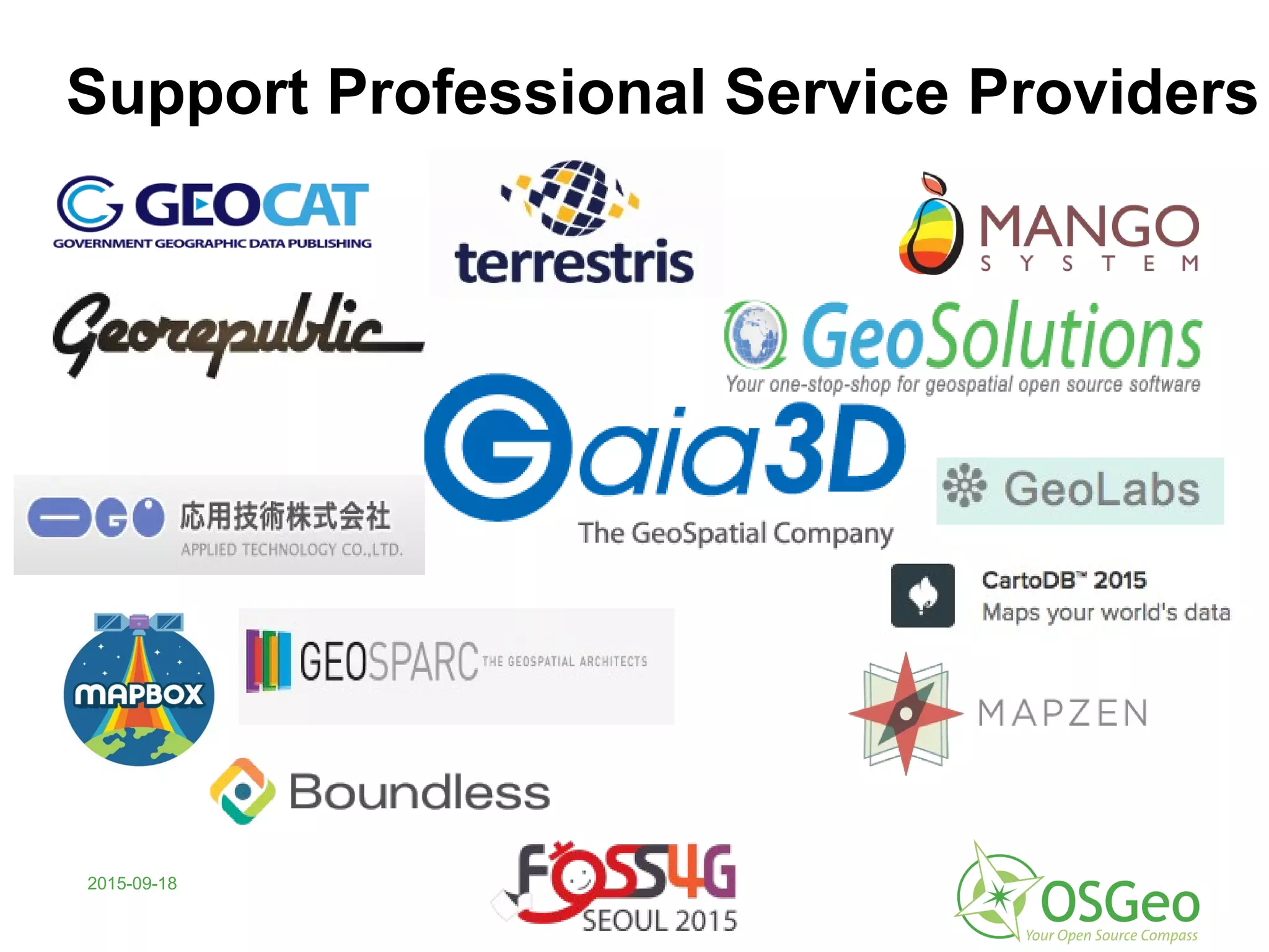 2015-09-18
Support Professional Service Providers
 