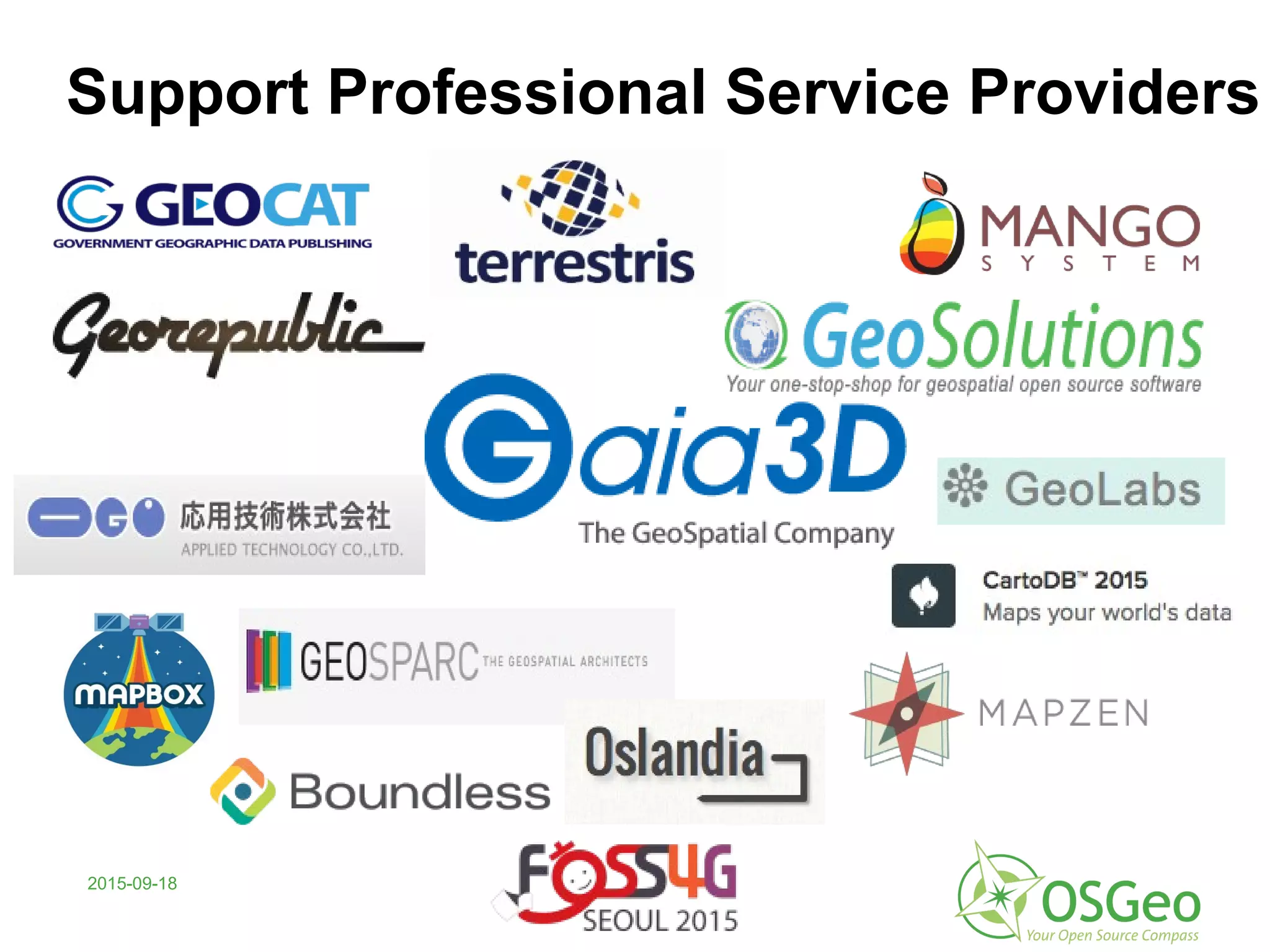 2015-09-18
Support Professional Service Providers
 