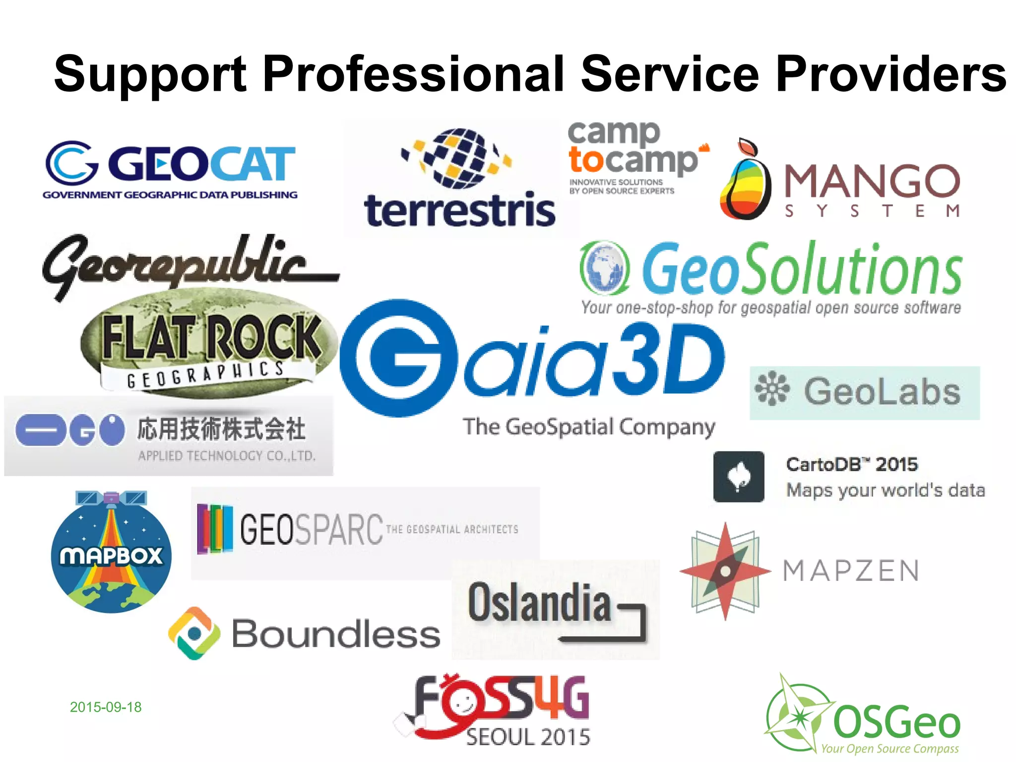 2015-09-18
Support Professional Service Providers
 