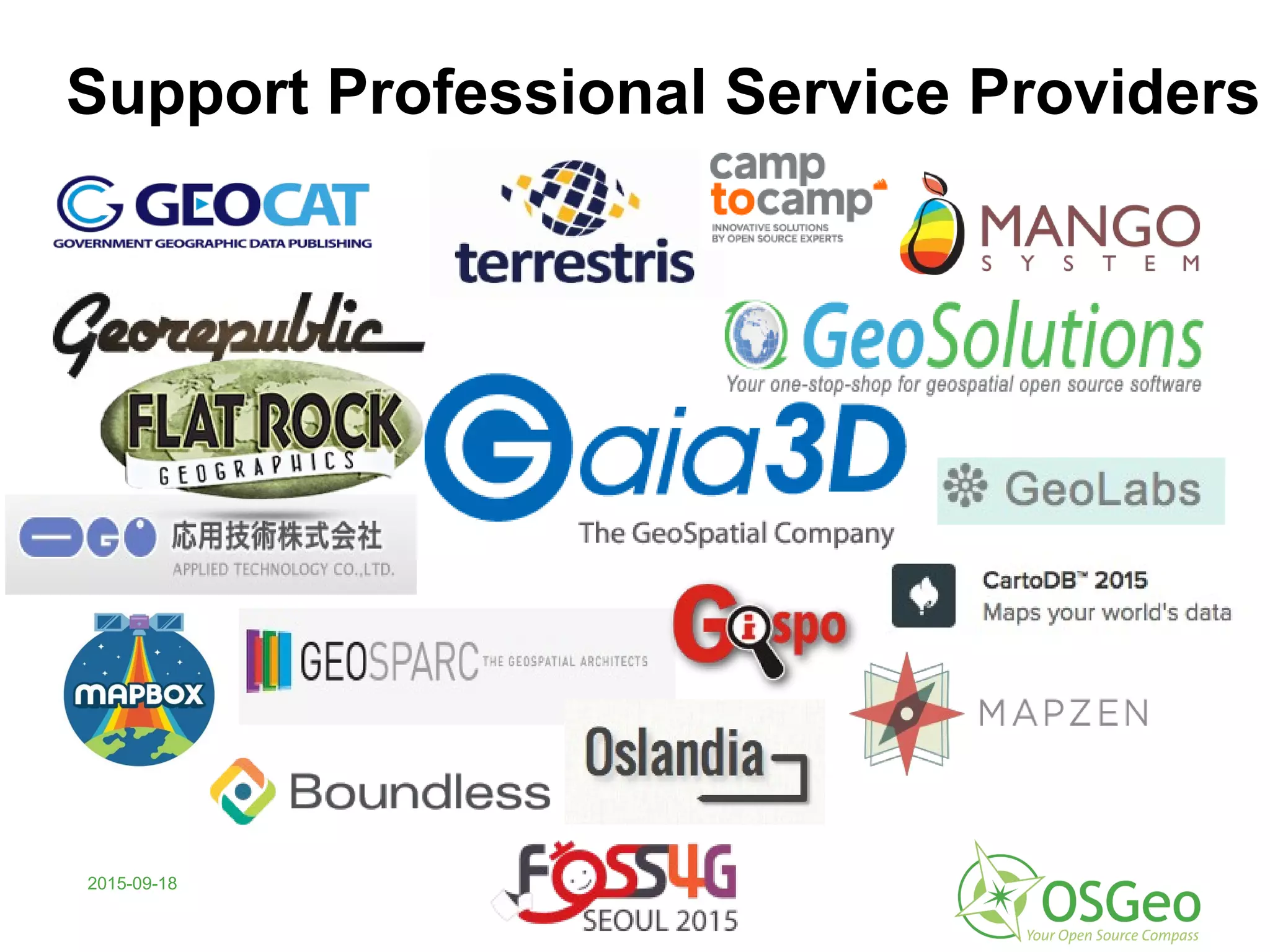 2015-09-18
Support Professional Service Providers
 