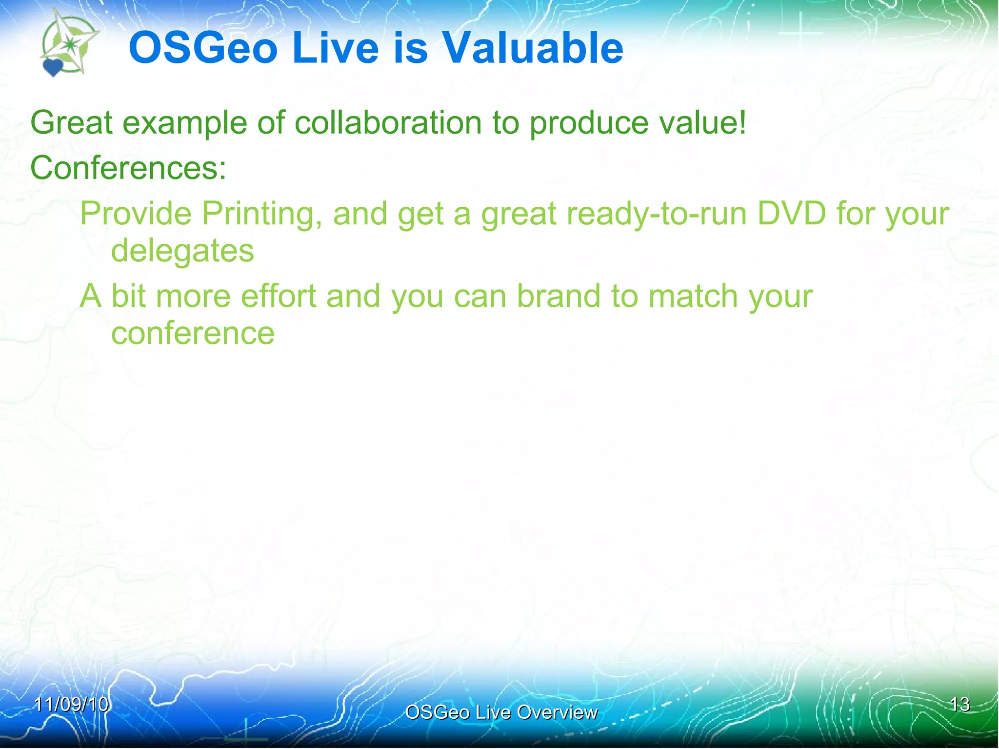 Tip Many good things start at FOSS4G 