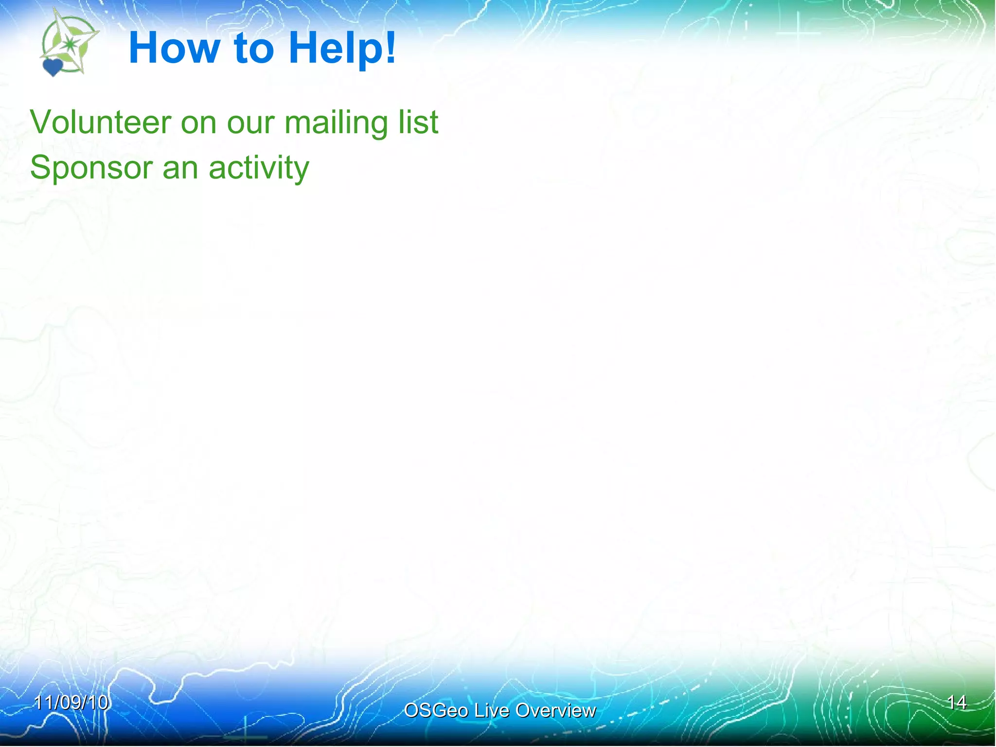 Go to a Bird of Feather session! 