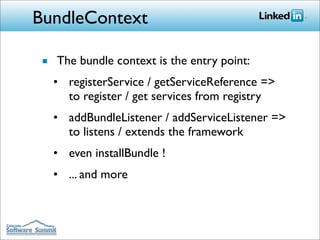 Building LinkedIn's Next Generation  Architecture with OSGi