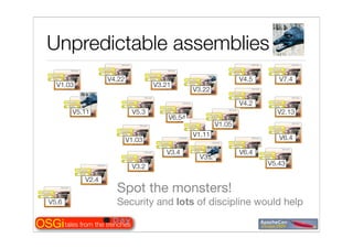 Tales from the OSGi trenches