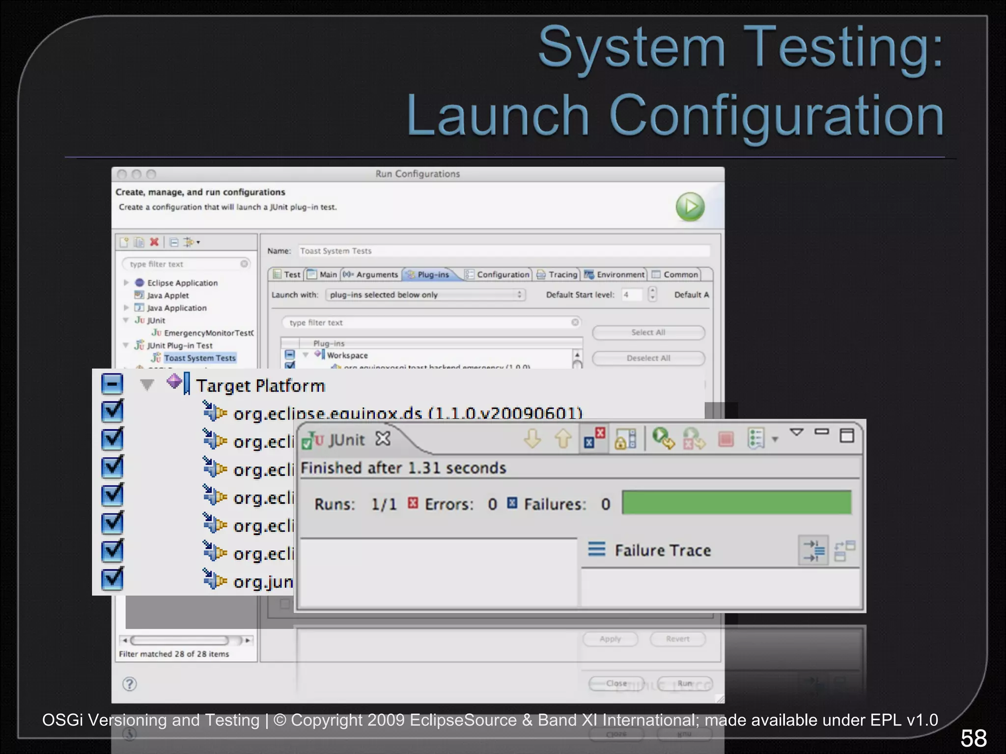 OSGi Versioning and Testing | © Copyright 2009 EclipseSource & Band XI International; made available under EPL v1.0 