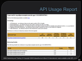 OSGi Versioning and Testing | © Copyright 2009 EclipseSource & Band XI International; made available under EPL v1.0 