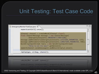 OSGi Versioning and Testing | © Copyright 2009 EclipseSource & Band XI International; made available under EPL v1.0 