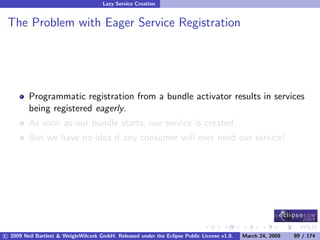 OSGi DevCon 09 - Component Oriented Development in OSGi with DS, Spring and iPOJO