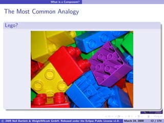 OSGi DevCon 09 - Component Oriented Development in OSGi with DS, Spring and iPOJO