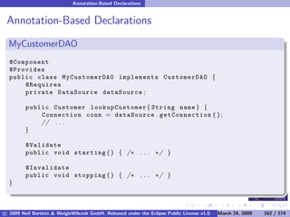 OSGi DevCon 09 - Component Oriented Development in OSGi with DS, Spring and iPOJO