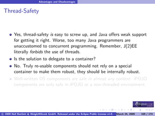 OSGi DevCon 09 - Component Oriented Development in OSGi with DS, Spring and iPOJO