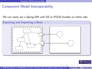 OSGi DevCon 09 - Component Oriented Development in OSGi with DS, Spring and iPOJO
