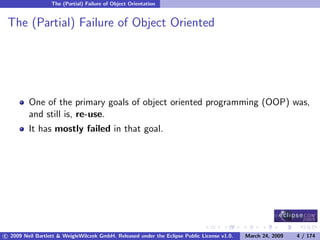 OSGi DevCon 09 - Component Oriented Development in OSGi with DS, Spring and iPOJO