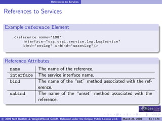 OSGi DevCon 09 - Component Oriented Development in OSGi with DS, Spring and iPOJO