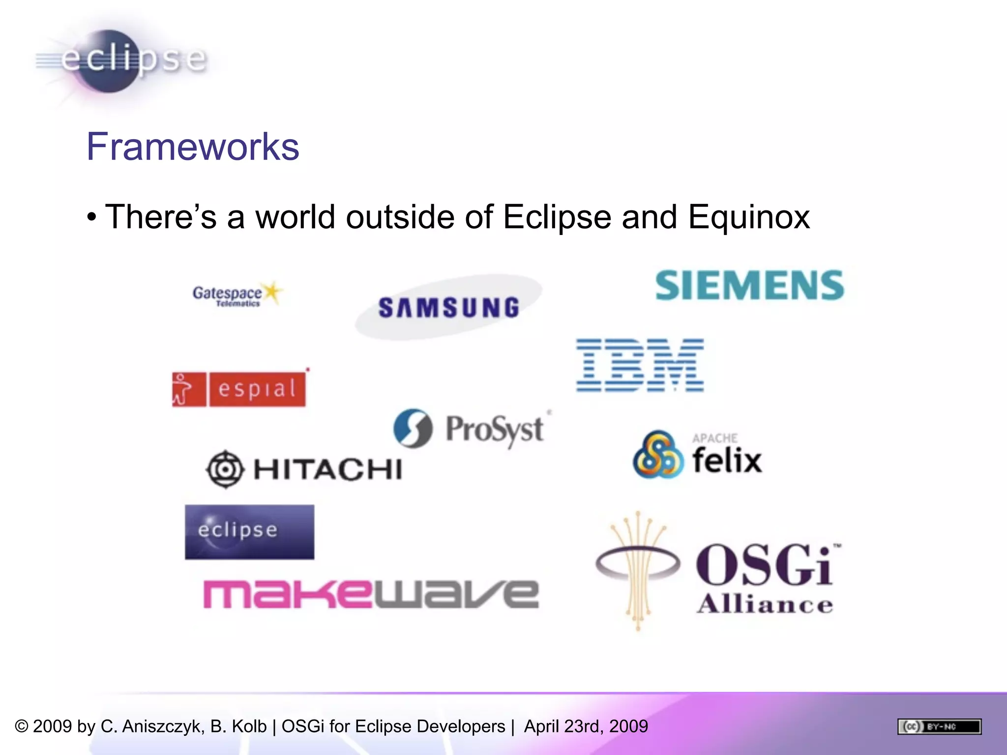 OSGi For Eclipse Developers