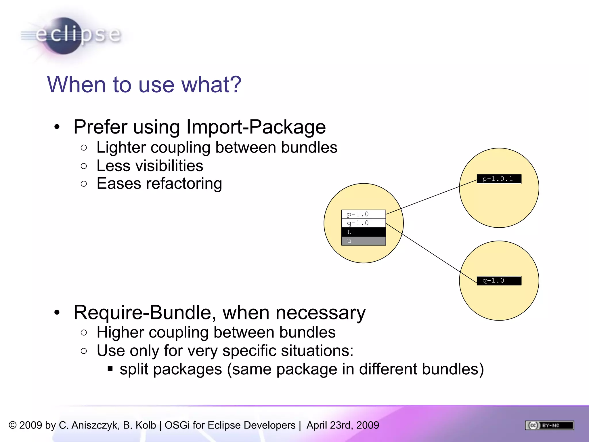 OSGi For Eclipse Developers