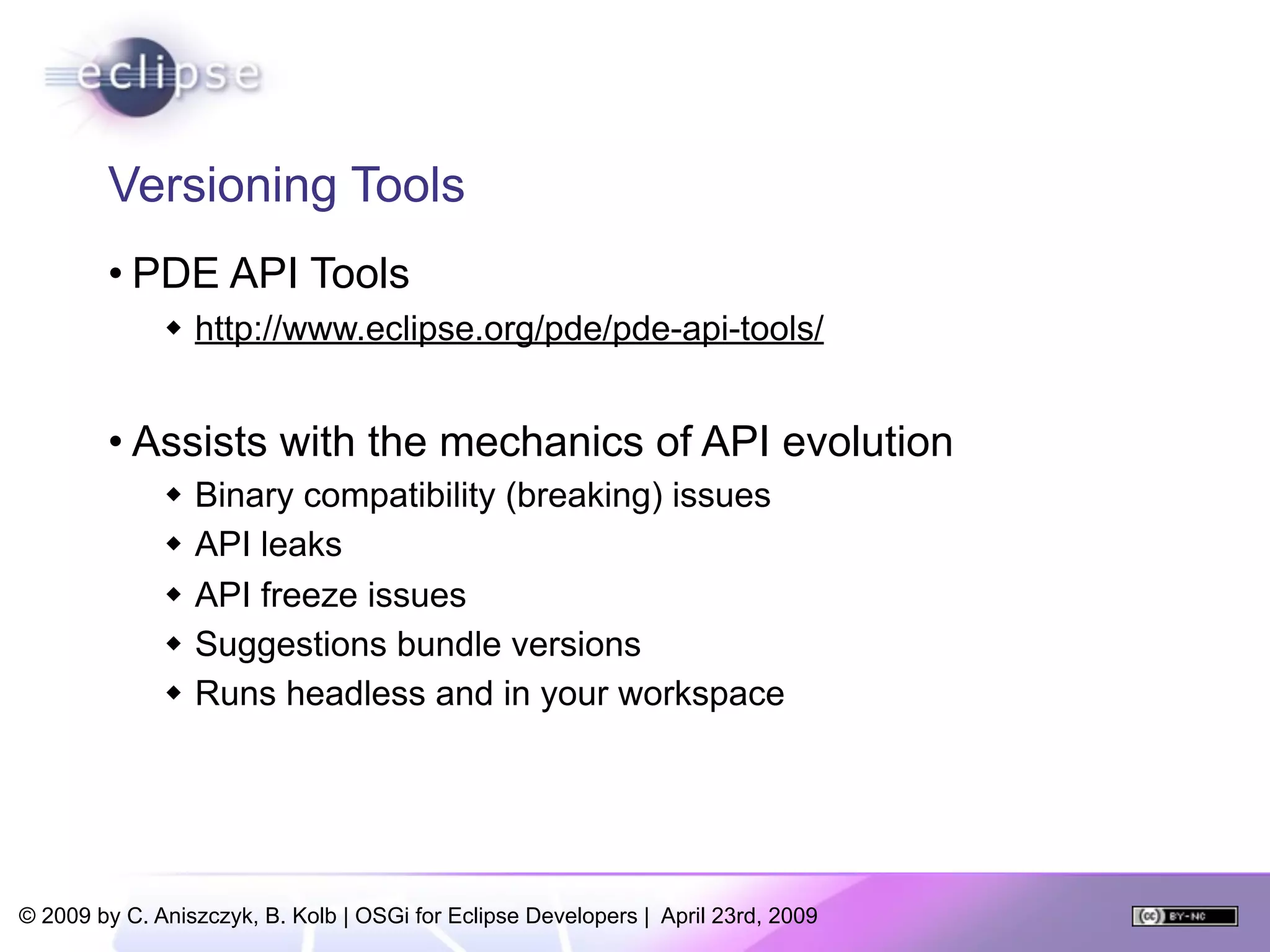 OSGi For Eclipse Developers