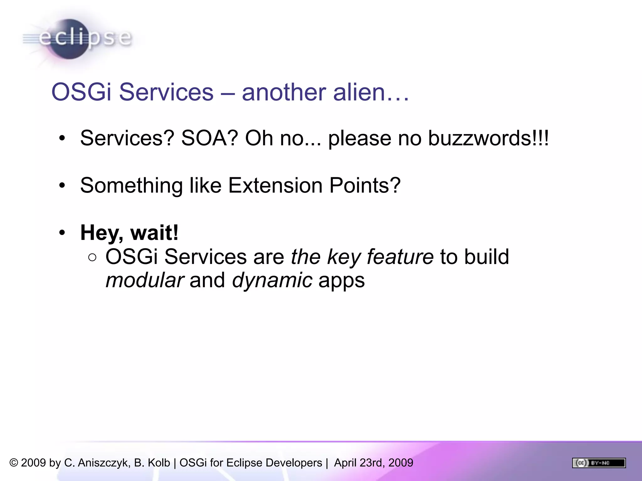 OSGi For Eclipse Developers