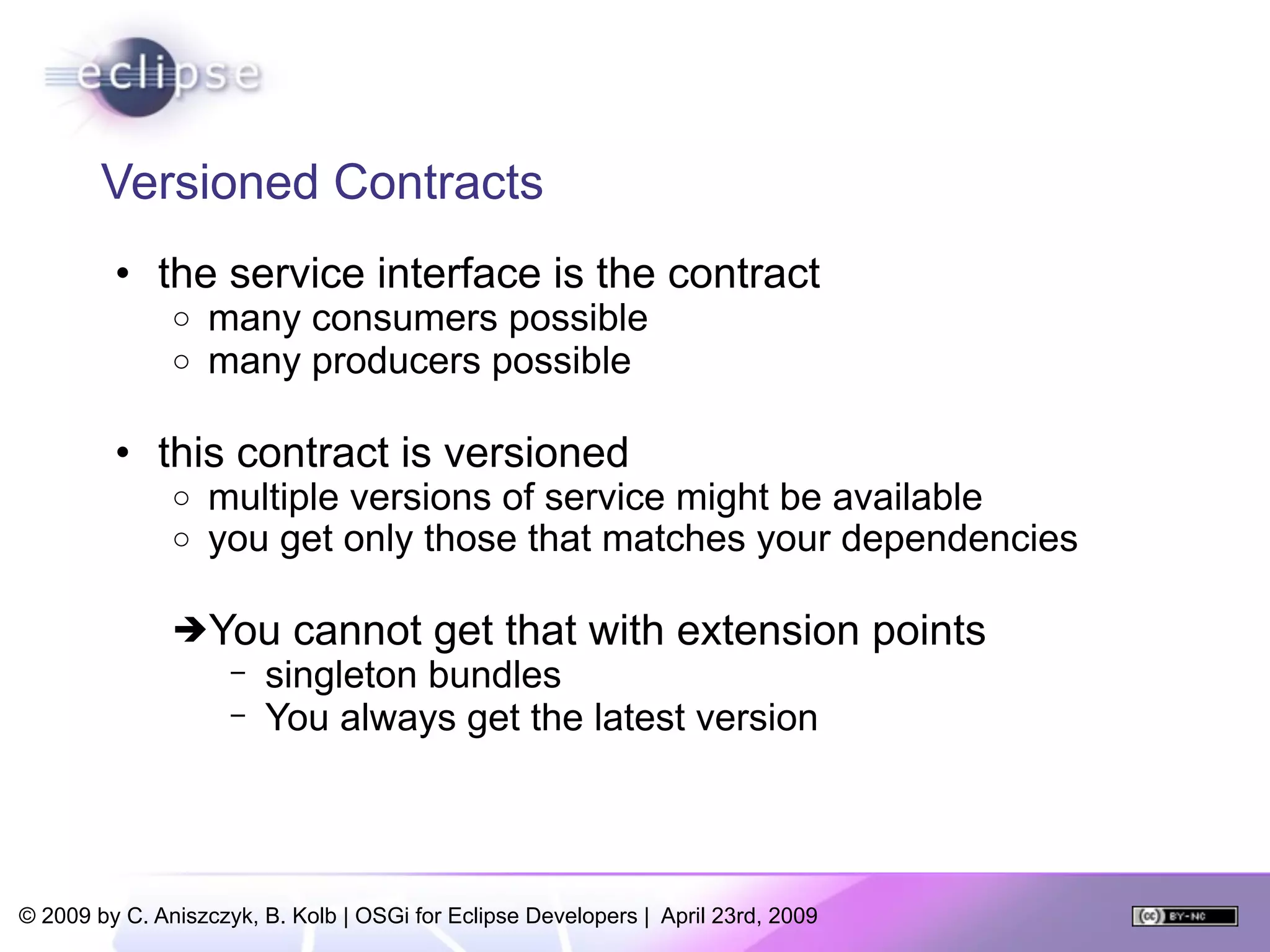 OSGi For Eclipse Developers