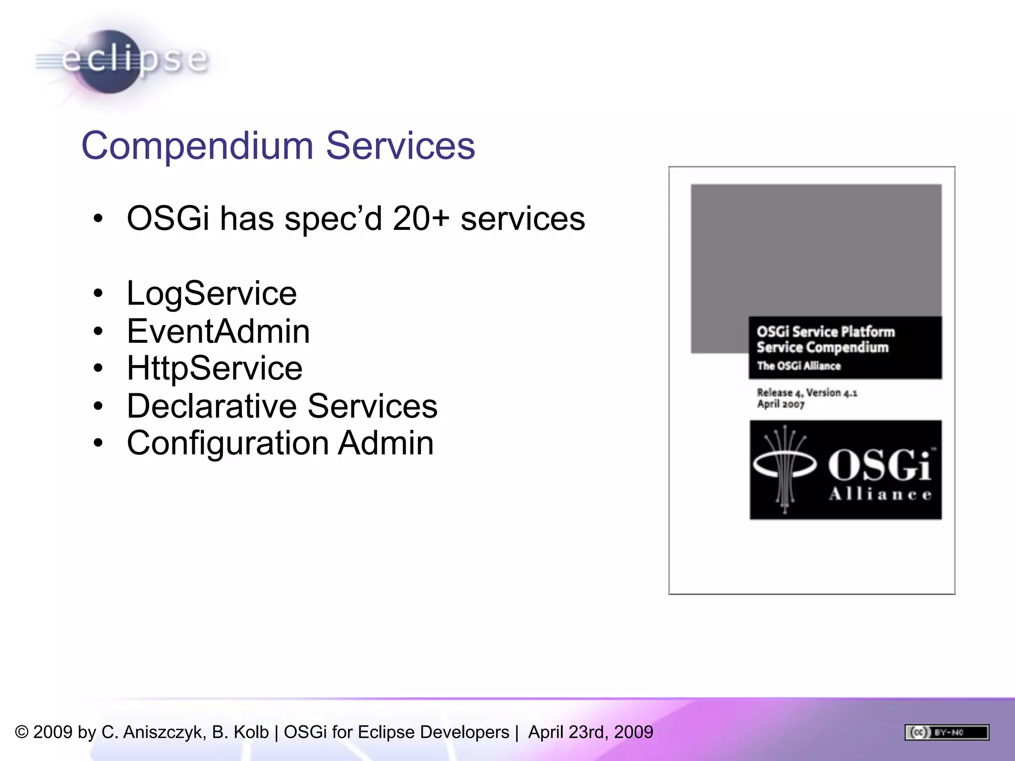 OSGi For Eclipse Developers
