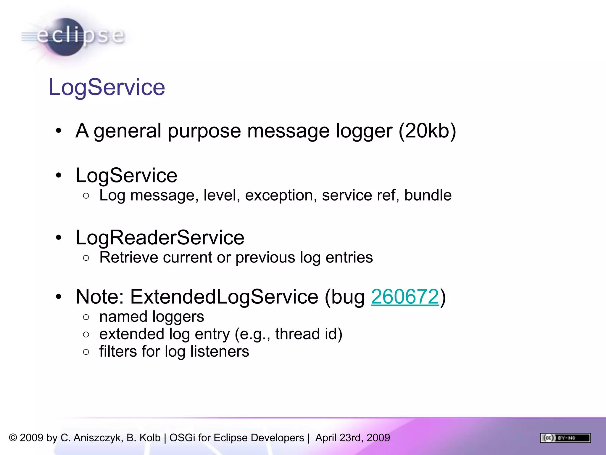 OSGi For Eclipse Developers