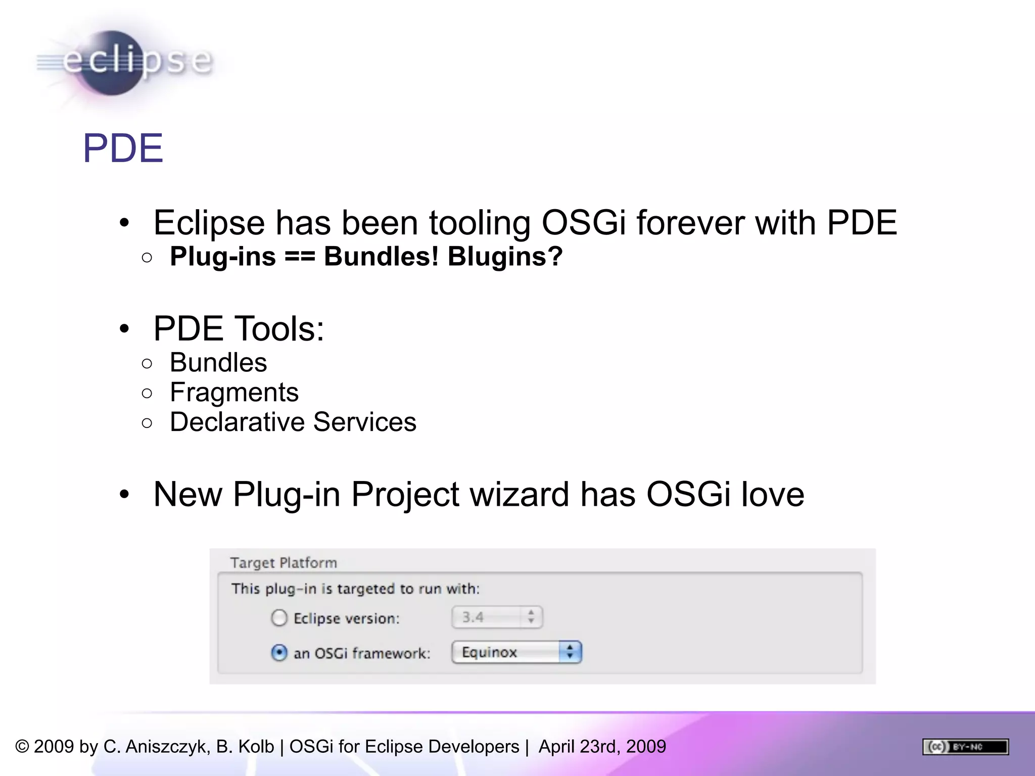 OSGi For Eclipse Developers