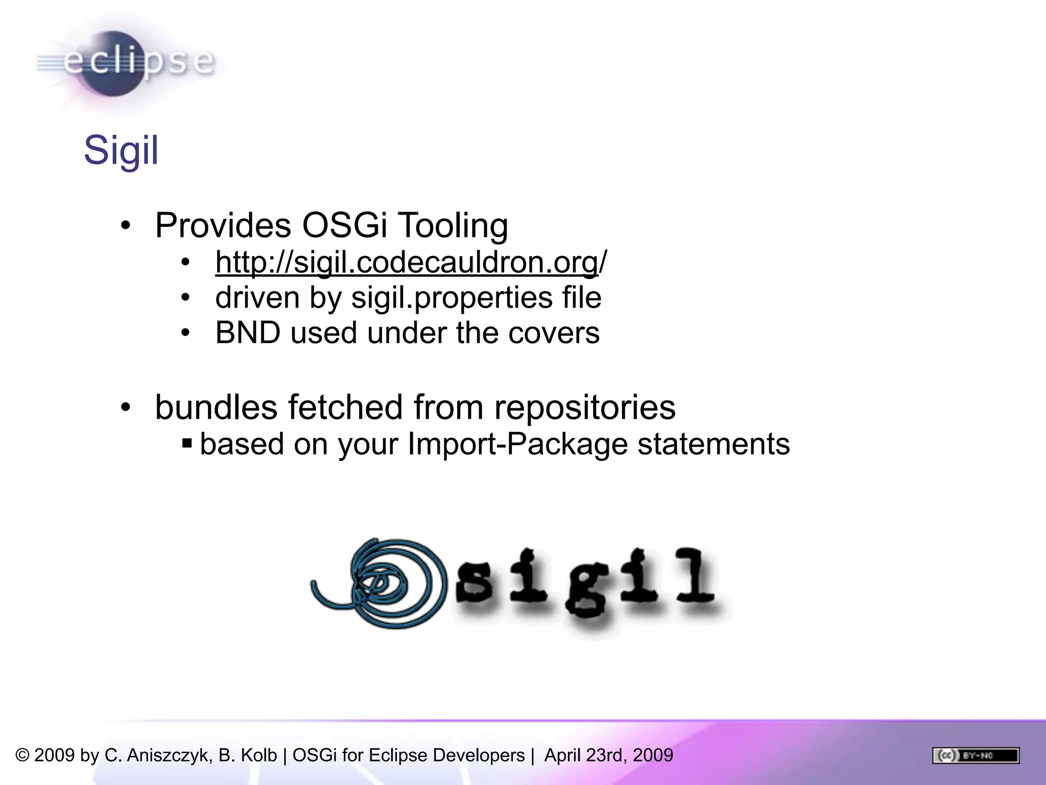OSGi For Eclipse Developers