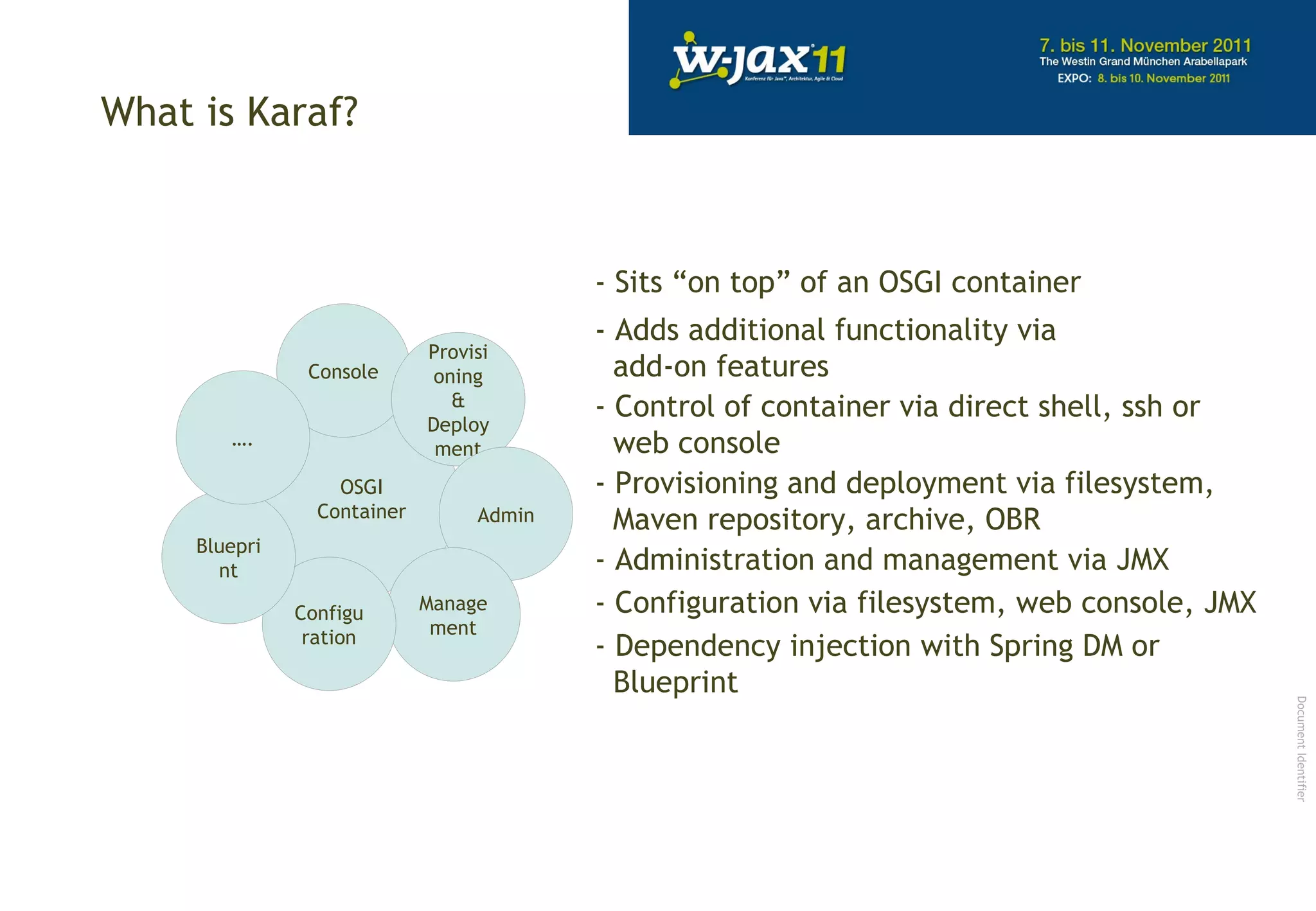 Agenda Why OSGI? 