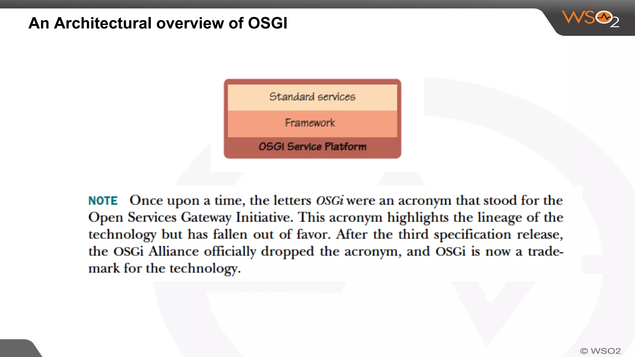 An Architectural overview of OSGI
 