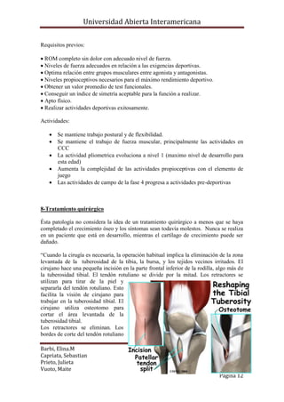 Tibia Vision Osgood schlatter en basquetbolistas | PDF