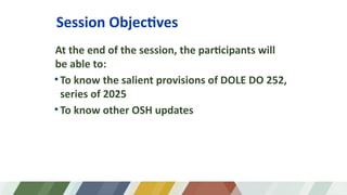 Comprehensive Overview of DOLE DO 252-25 and OSH Updates for Workplace ...