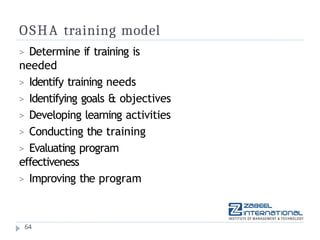 Osha Training Program Modul OSHA - Occupational Safety and Health Administration | PPTX