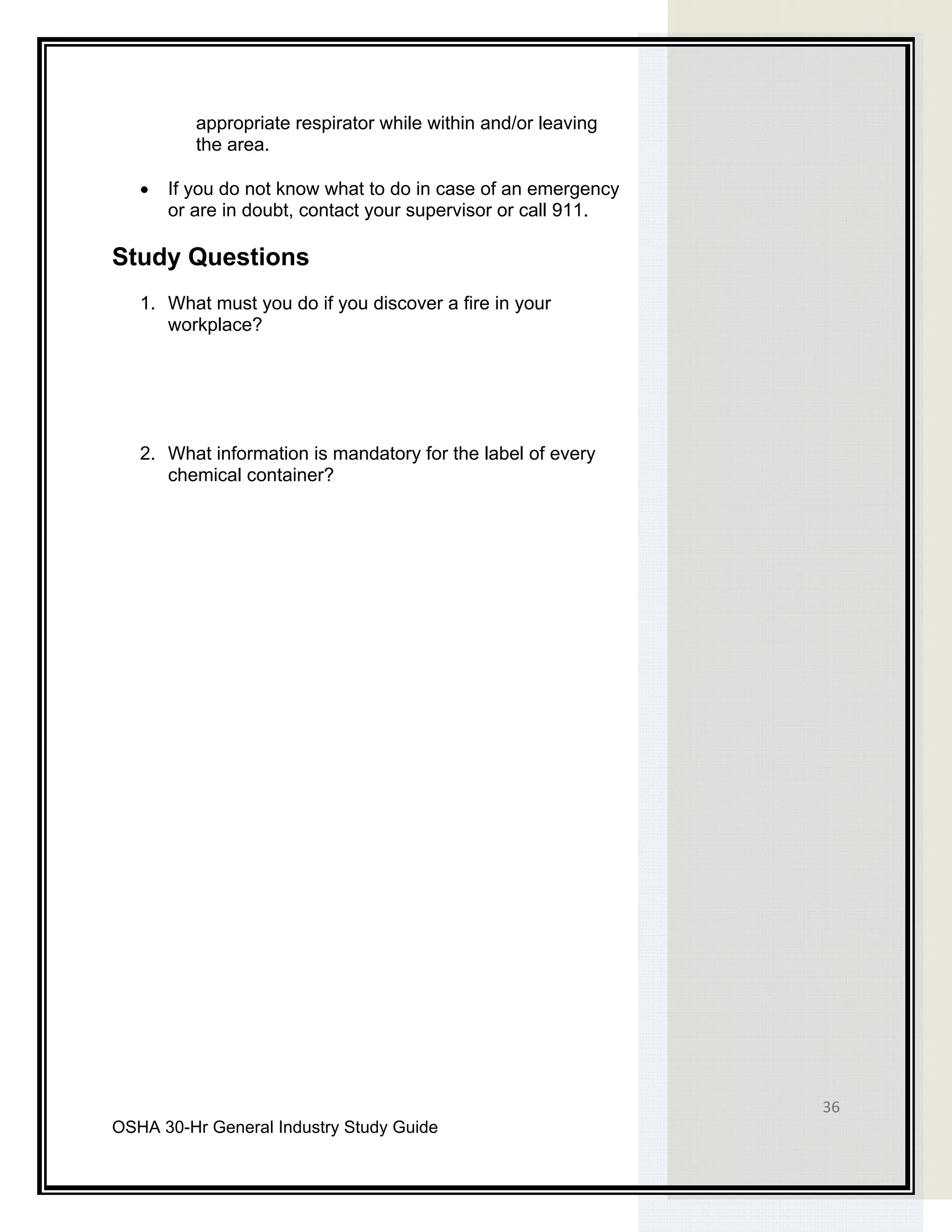 Osha 30 hour General Industry Outreach Training | PDF