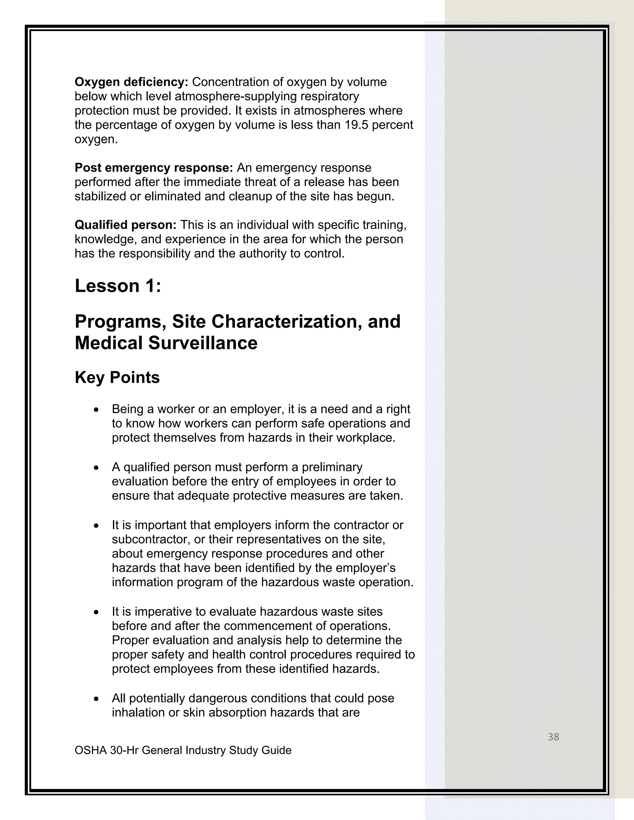 Osha 30 hour General Industry Outreach Training | PDF
