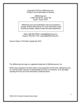 Osha 30 hour General Industry Outreach Training | PDF