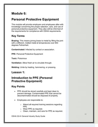 Osha Training Program Modul Osha 30 hour General Industry Outreach Training | PDF