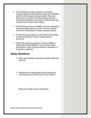 Osha 30 hour General Industry Outreach Training | PDF